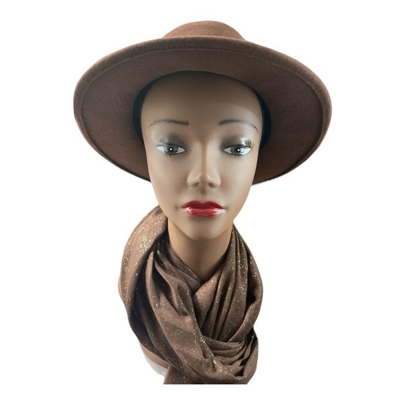 Unisex Vintage wool fedora with multi colored feathers and satin ribbon trim S/M